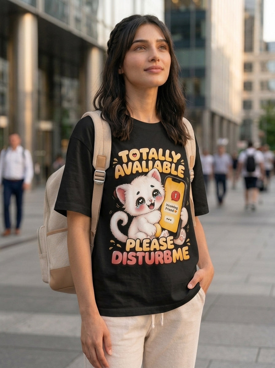 Totally Available - Please Disturb Me Unisex Oversized T-shirt