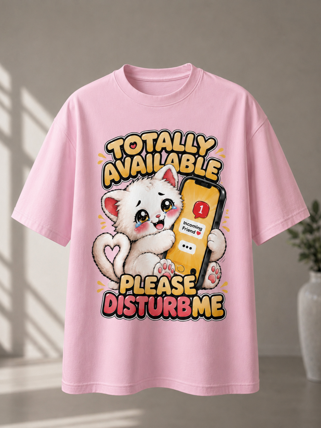 Totally Available - Please Disturb Me Unisex Oversized T-shirt