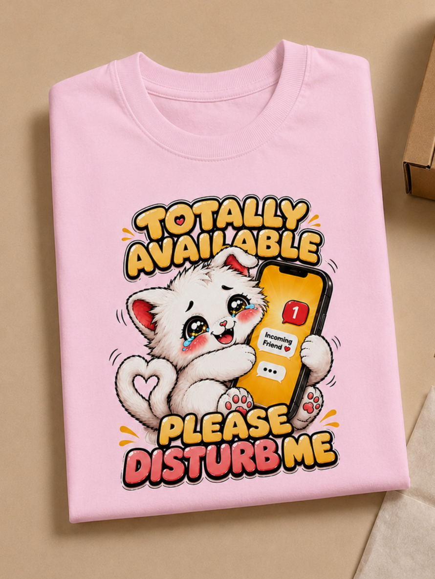 Totally Available - Please Disturb Me Unisex Oversized T-shirt