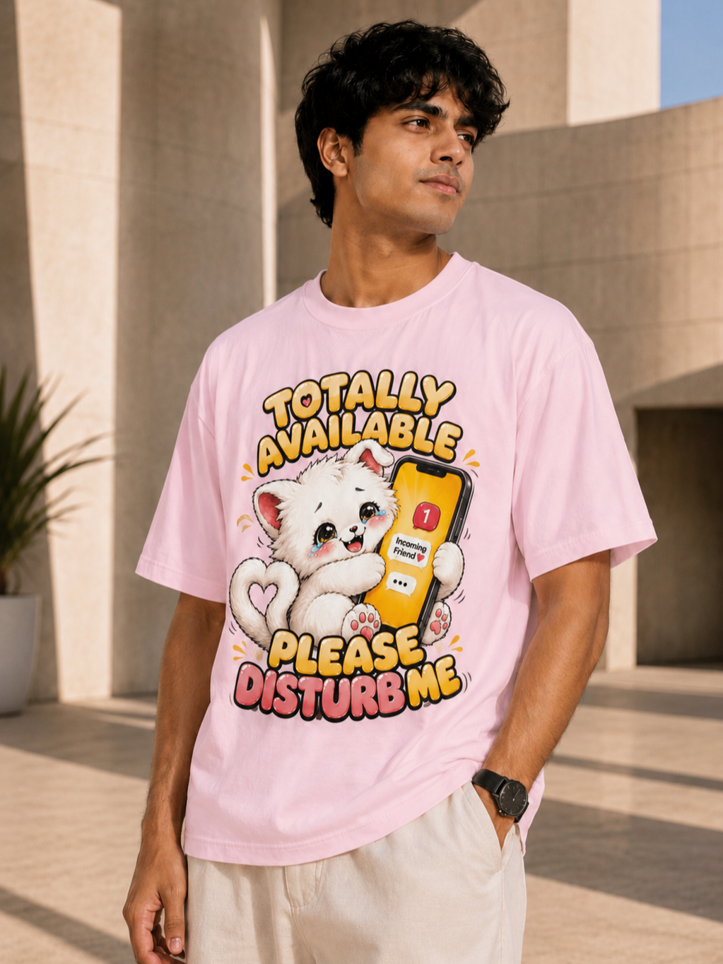Totally Available - Please Disturb Me Unisex Oversized T-shirt