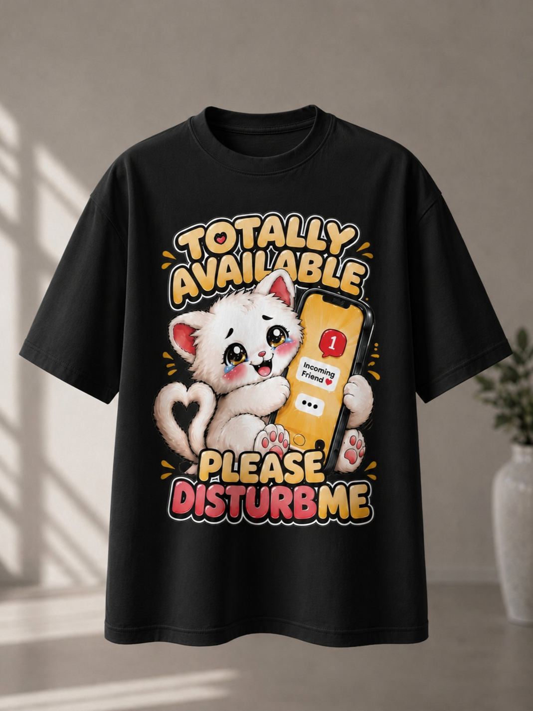 Totally Available - Please Disturb Me Unisex Oversized T-shirt