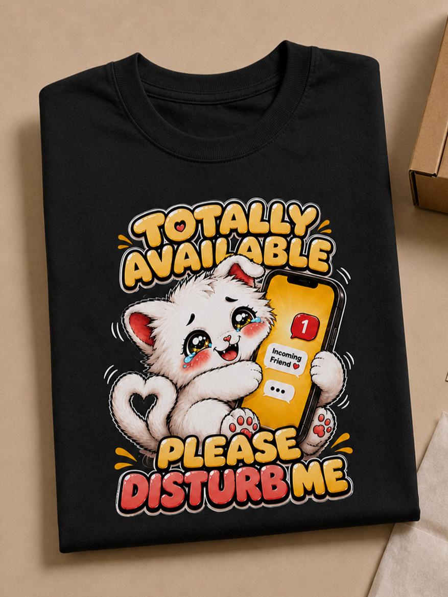 Totally Available - Please Disturb Me Unisex Oversized T-shirt