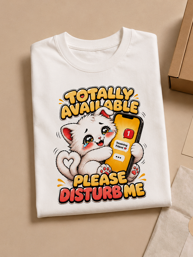 Totally Available - Please Disturb Me Unisex Oversized T-shirt