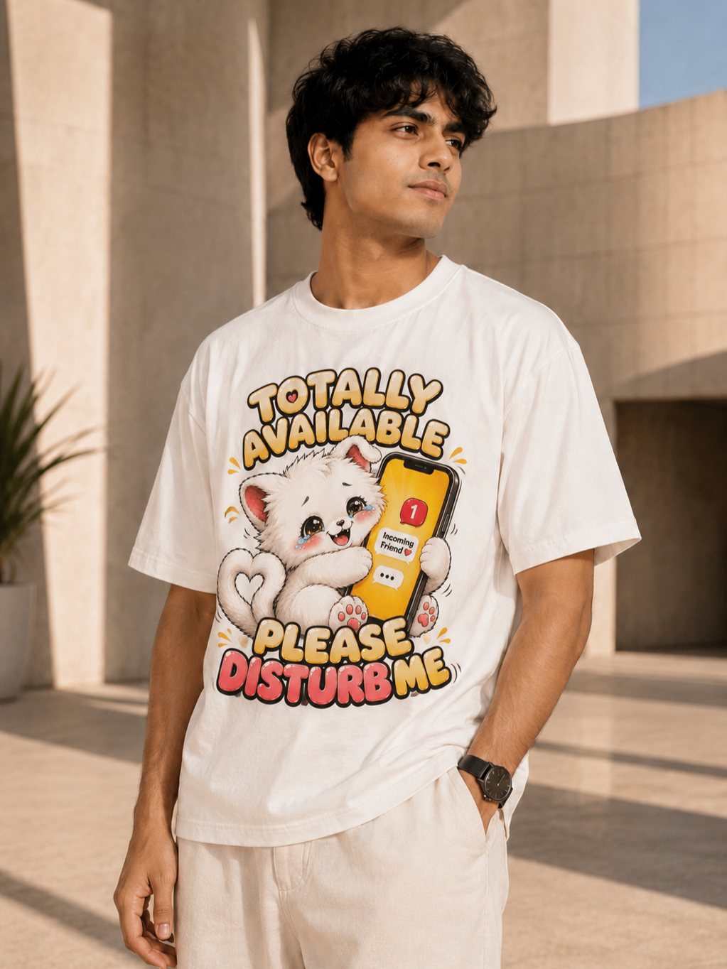Totally Available - Please Disturb Me Unisex Oversized T-shirt