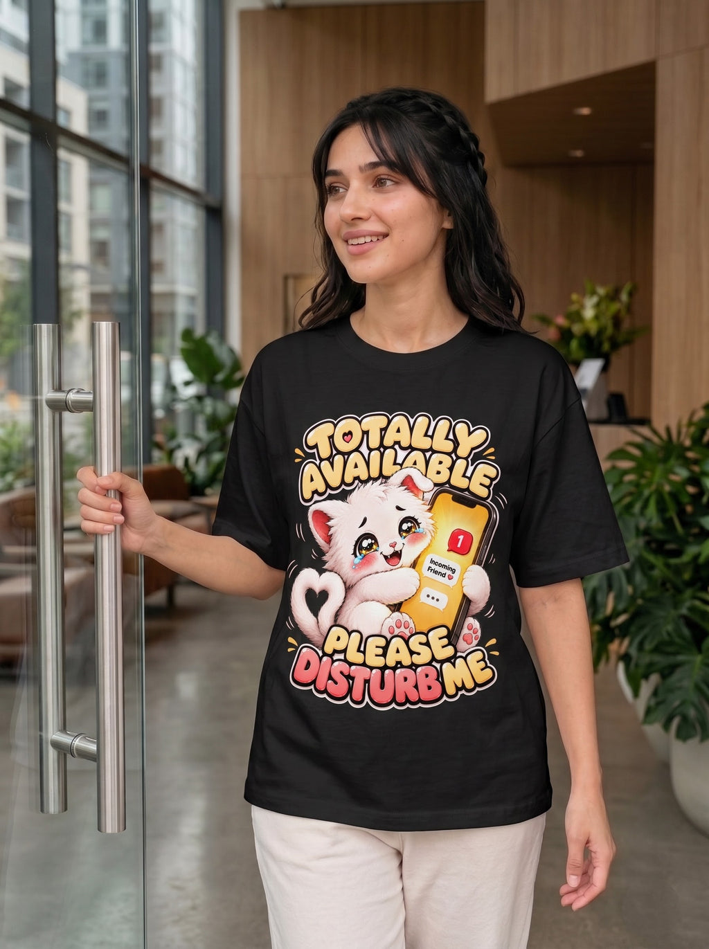 Totally Available - Please Disturb Me Unisex Oversized T-shirt